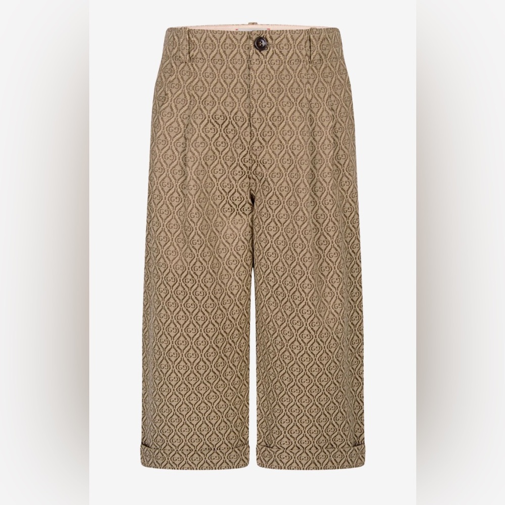 *Sold* NWT GUCCI Boys Beige Canvas Geometric GG Trousers
